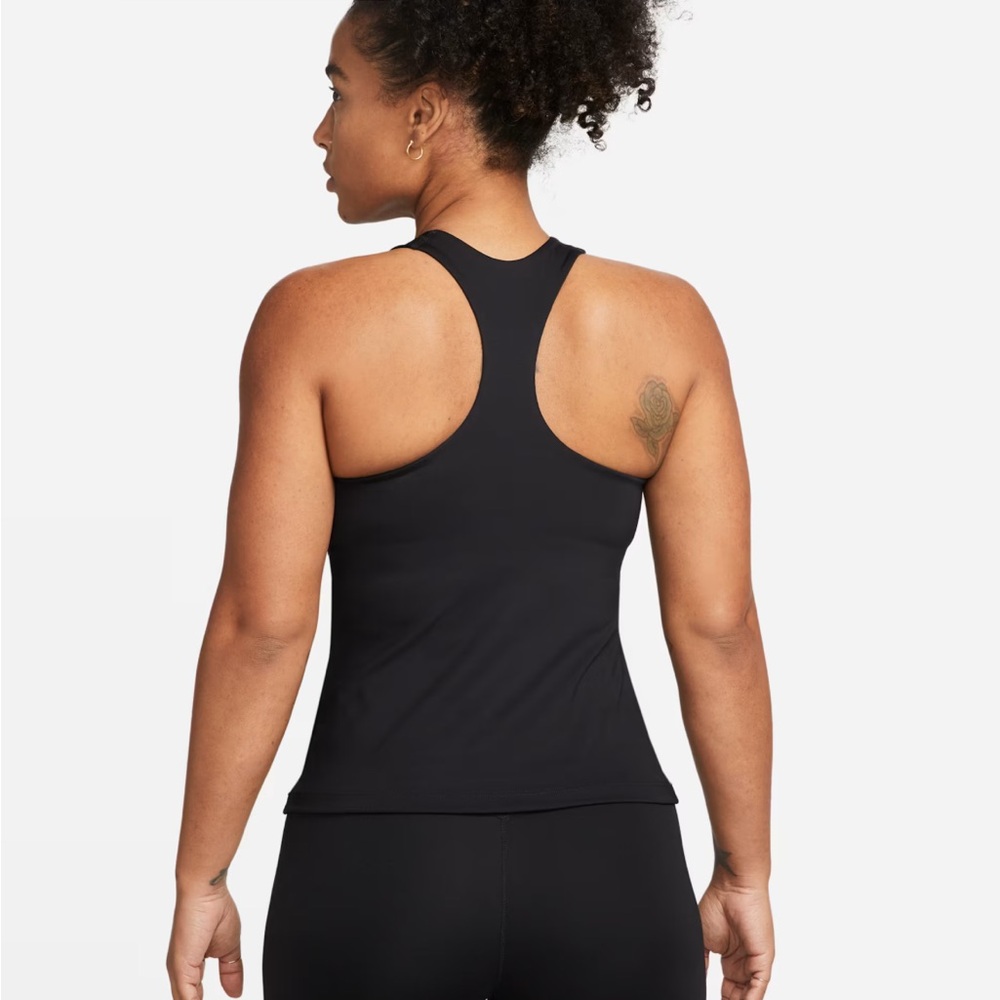 Nike Black Racerback Tank with White Swoosh - Picture 3 of 6